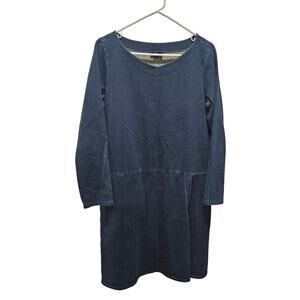 J Jill Pure Jill Dark Wash Chambray Denim Dress Woman’s Medium M